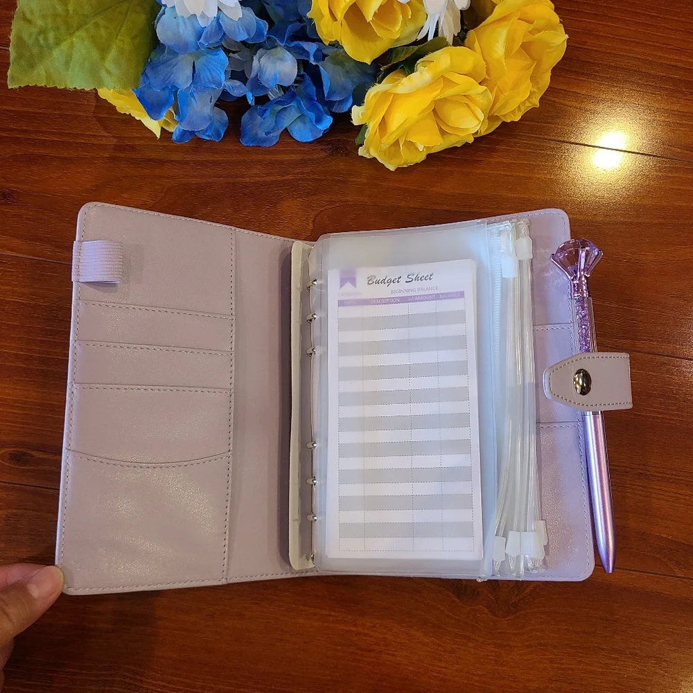Purple/White Budget Binder Gift Set